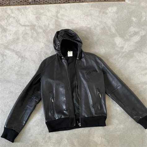 versus versace mens jacket|used Versace men leather jacket.